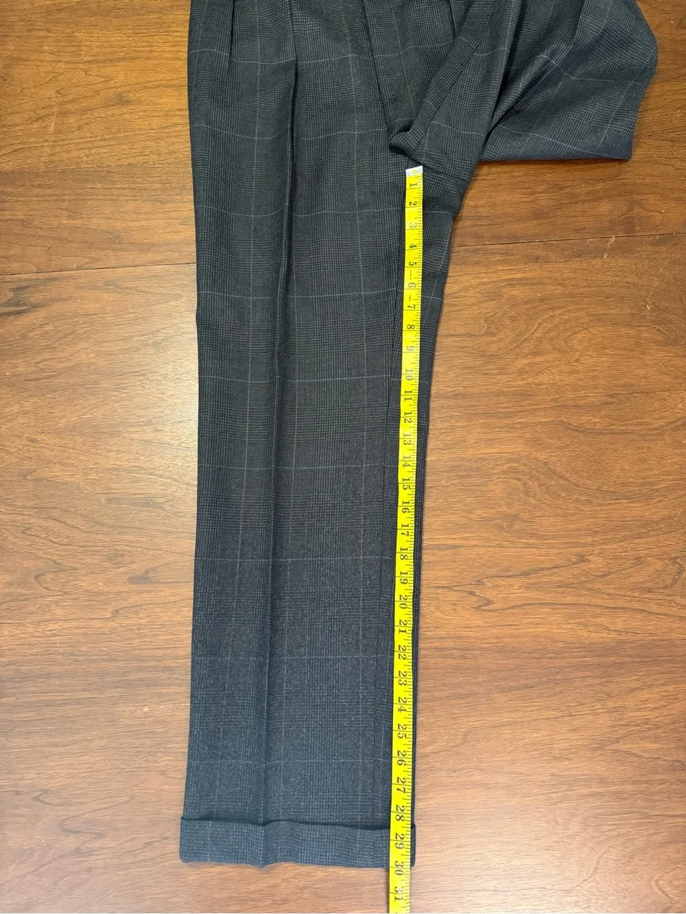 Austin Reed Charcoal Windowpane Suit Set Retro Vintage Bespoke Sports Coat Pants